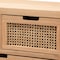 Baxton Studio Alina Mid-Century Oak Finished Wood and Rattan 4-Drawer Accent Chest 162-10553 - alternate 4